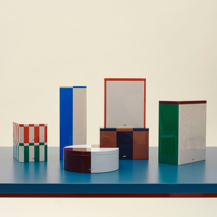 HAY Tin Voorraadblik Large - Off-White / Rood