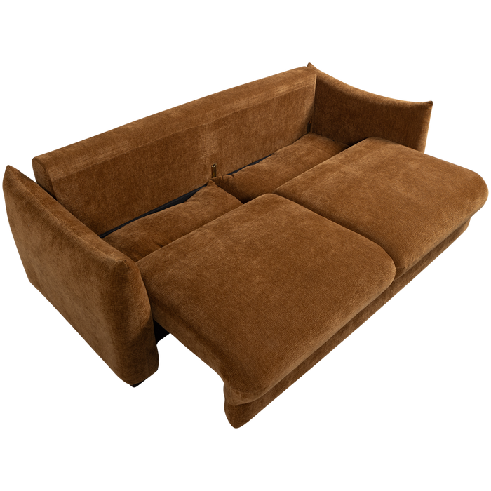 WOOOD Jonne 3-Zits Slaapbank - Chennile - Bruin - 92x233x105