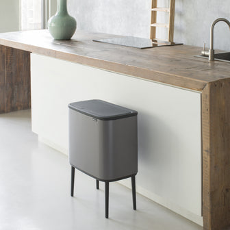 Brabantia Bo Touch Bin Afvalemmer 11 + 23 L - Platinum