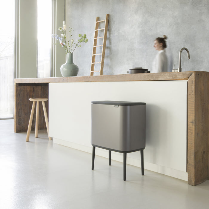 Brabantia Bo Touch Bin Afvalemmer 11 + 23 L - Platinum