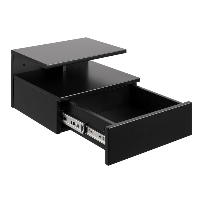 by fonQ basic Zoey Nachtkastje met bovenplank - Zwart