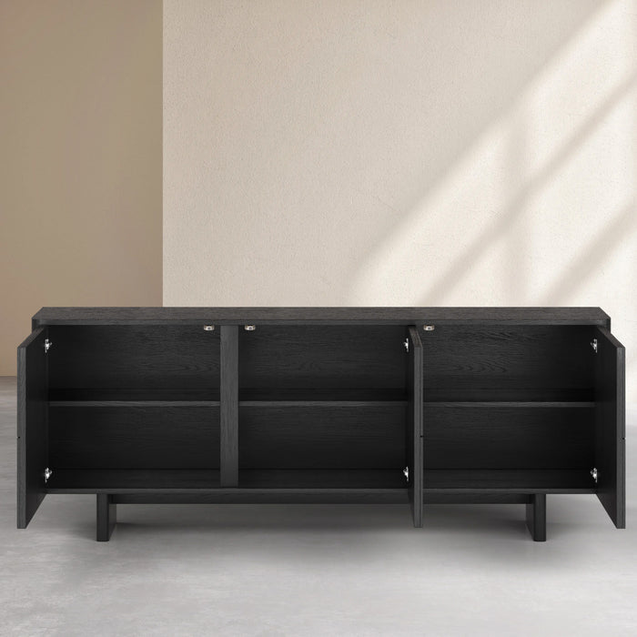 by fonQ Brikk Dressoir B 200 cm - Essen / Zwart