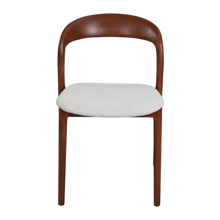 by fonQ Solea Eetkamerstoel - Créme / Walnoot