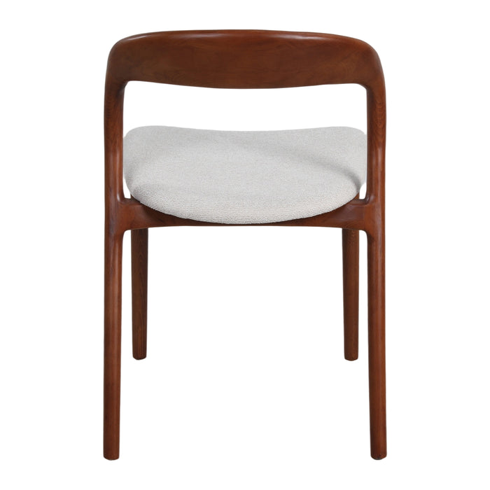 by fonQ Solea Eetkamerstoel - Créme / Walnoot