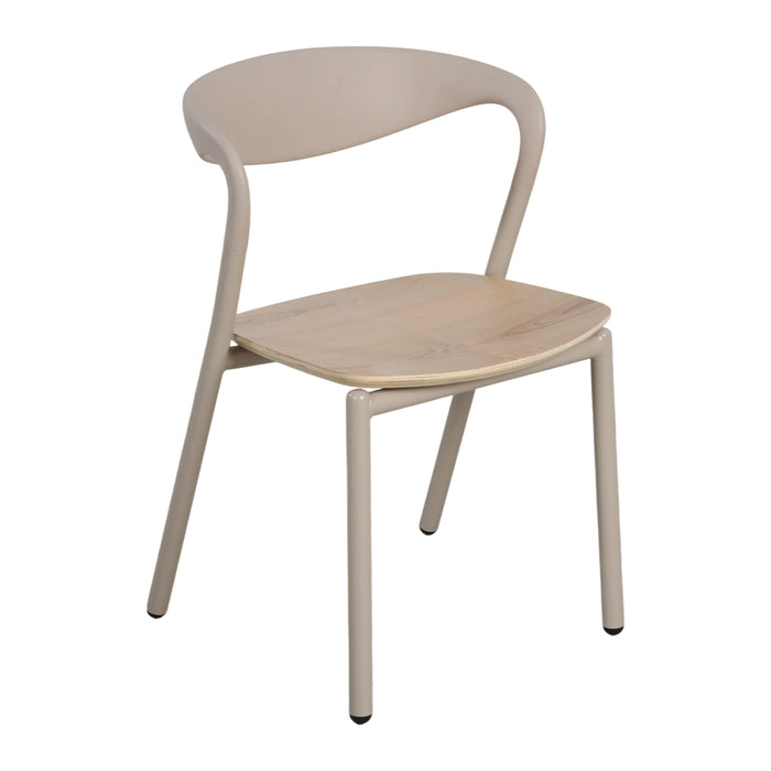 by fonQ Aera Eetkamerstoel - Naturel / Lichtgrijs