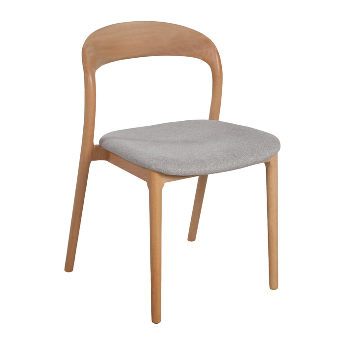 by fonQ Solea Eetkamerstoel - Grijs / Naturel