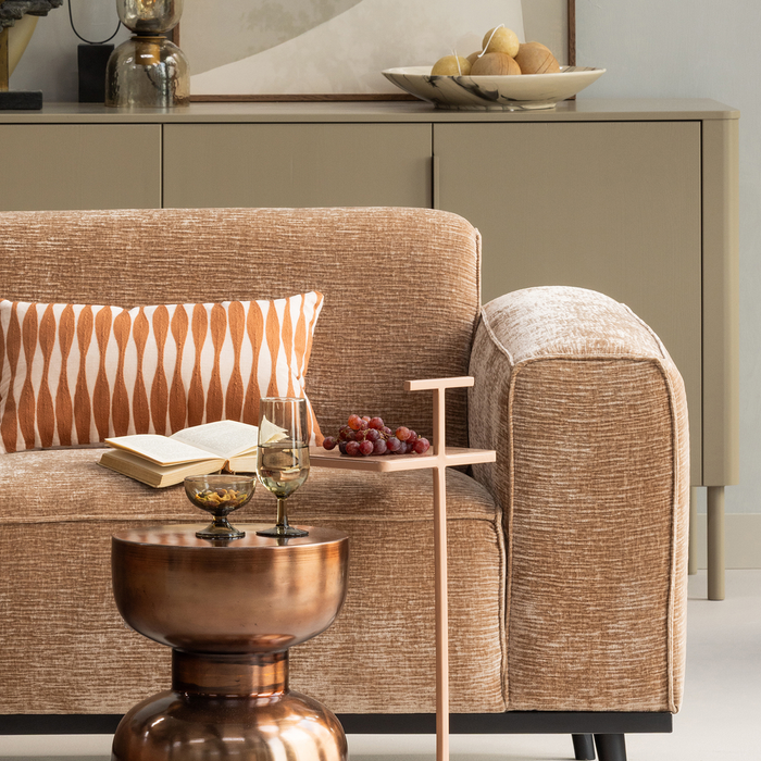 WOOOD Frits Bijzettafel - Metaal - Brons - 47x30x30