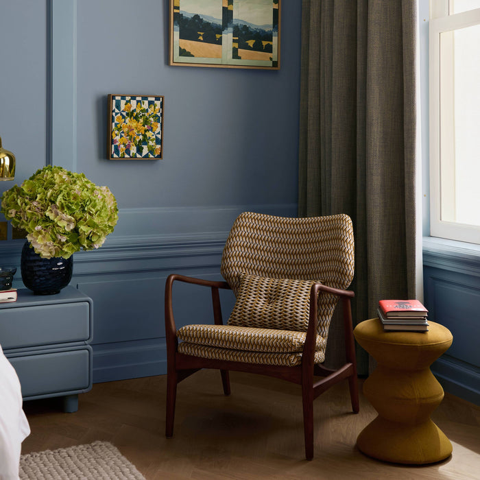 POLSPOTTEN Zig Zag Kruk - Geel