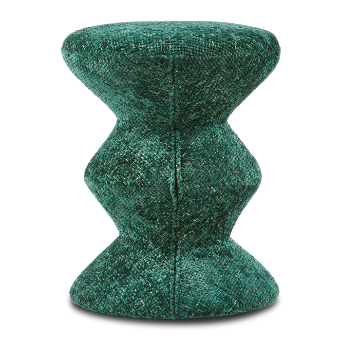 POLSPOTTEN Zig Zag Kruk - Donkergroen