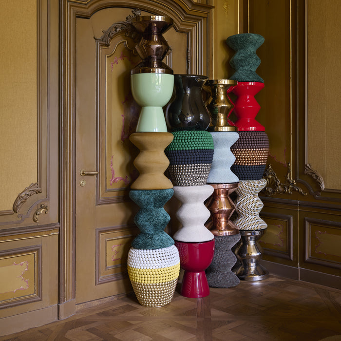 POLSPOTTEN Zig Zag Kruk - Geel