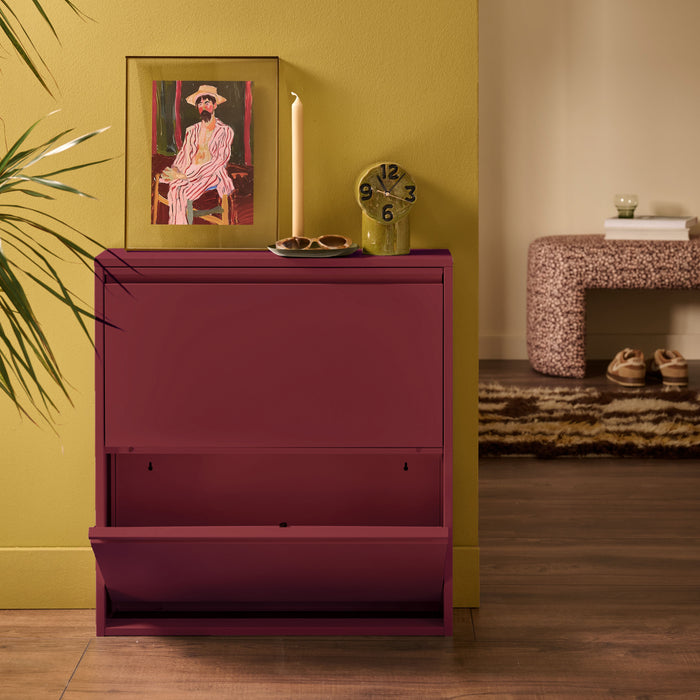 by fonQ Klip Schoenenkast - 2 Vakken - Bordeaux