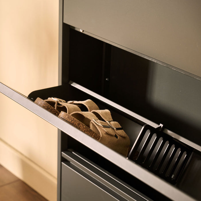 by fonQ Klip Schoenenkast - 5 Vakken - Zwart