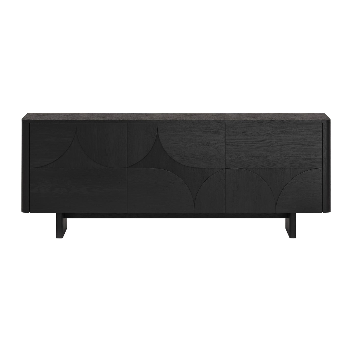 by fonQ Brikk Dressoir B 200 cm - Essen / Zwart