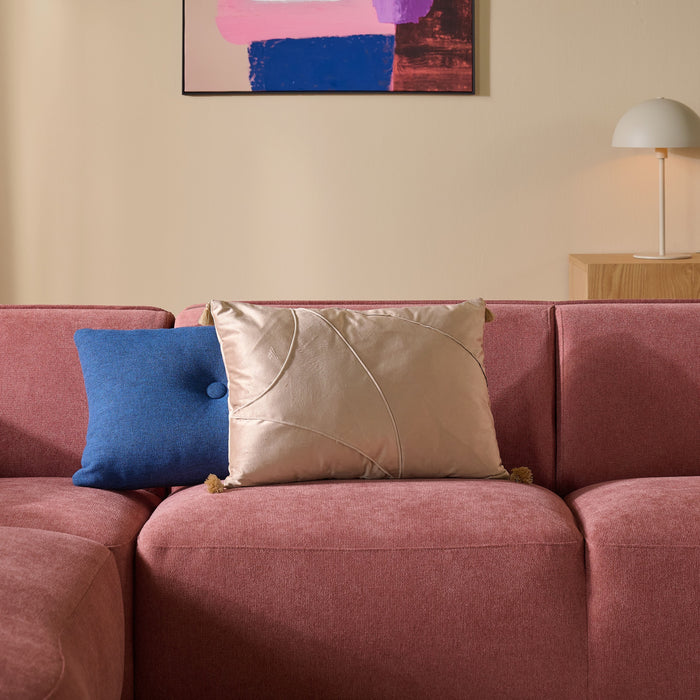 by fonQ Soft Hoekbank Links - Open Eind - Micro Chenille - Oud Roze