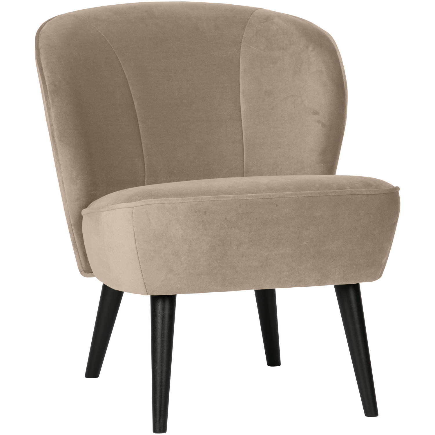 WOOOD Sara Fauteuil - Velvet - Khaki - 59x71x70
