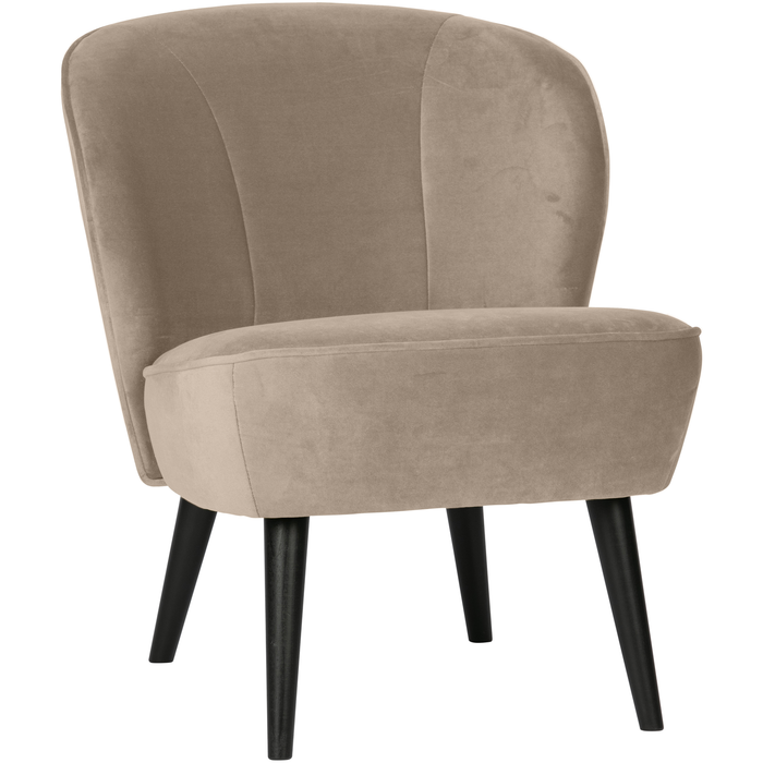 WOOOD Sara Fauteuil - Velvet - Khaki - 59x71x70