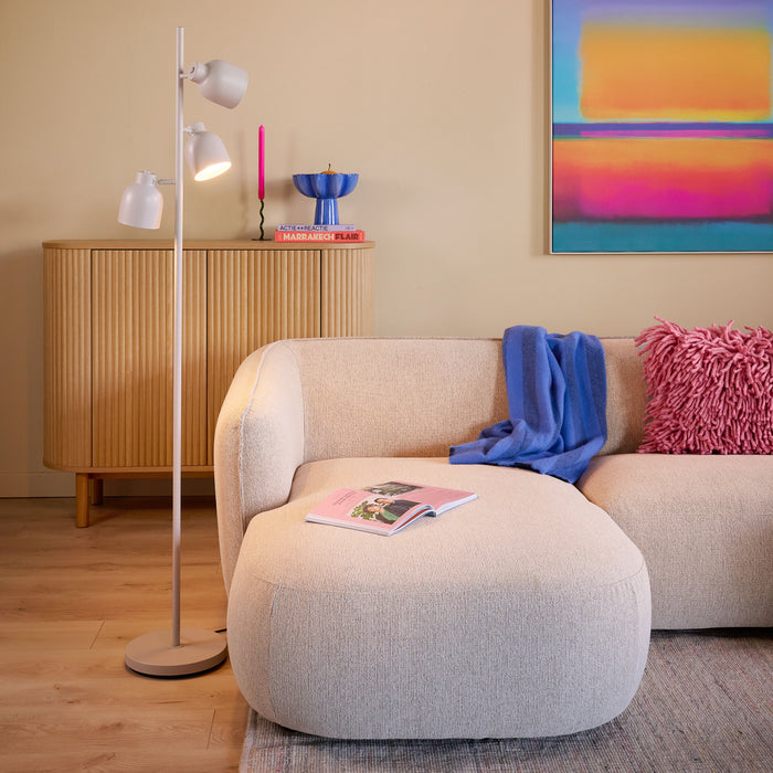 by fonQ Soft Ottomane Bank Rechts - Naturel Melange