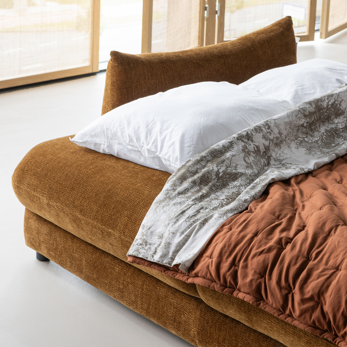 WOOOD Jonne 3-Zits Slaapbank - Chennile - Bruin - 92x233x105