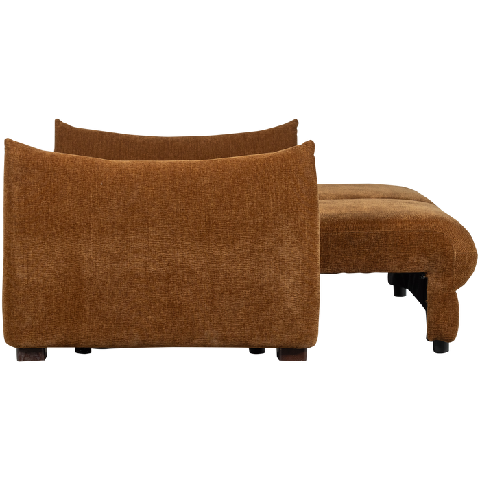 WOOOD Jonne 3-Zits Slaapbank - Chennile - Bruin - 92x233x105