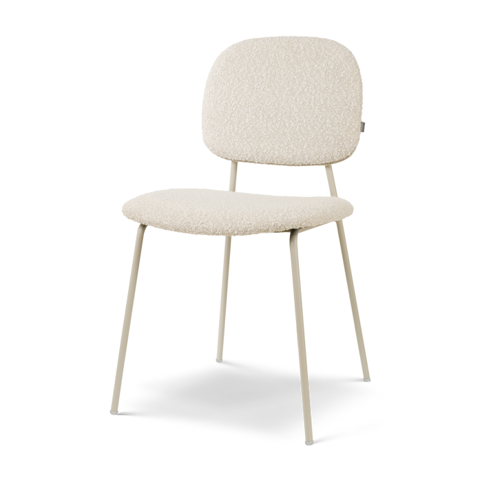 Nolon Jasmijn Eetkamerstoel Bouclé Beige - Grijsbeige