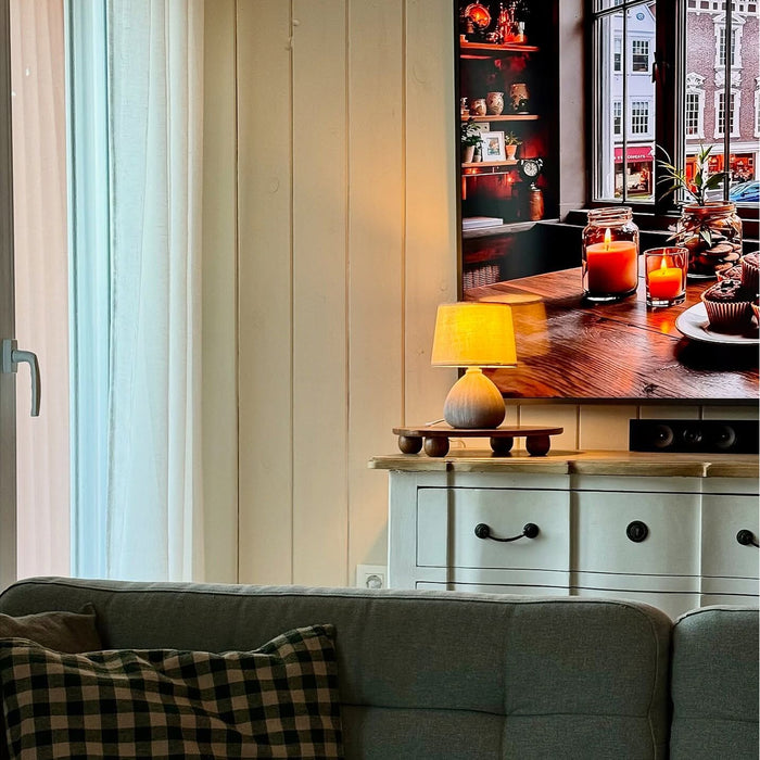 Lucide RAMZI Tafellamp - Bruin