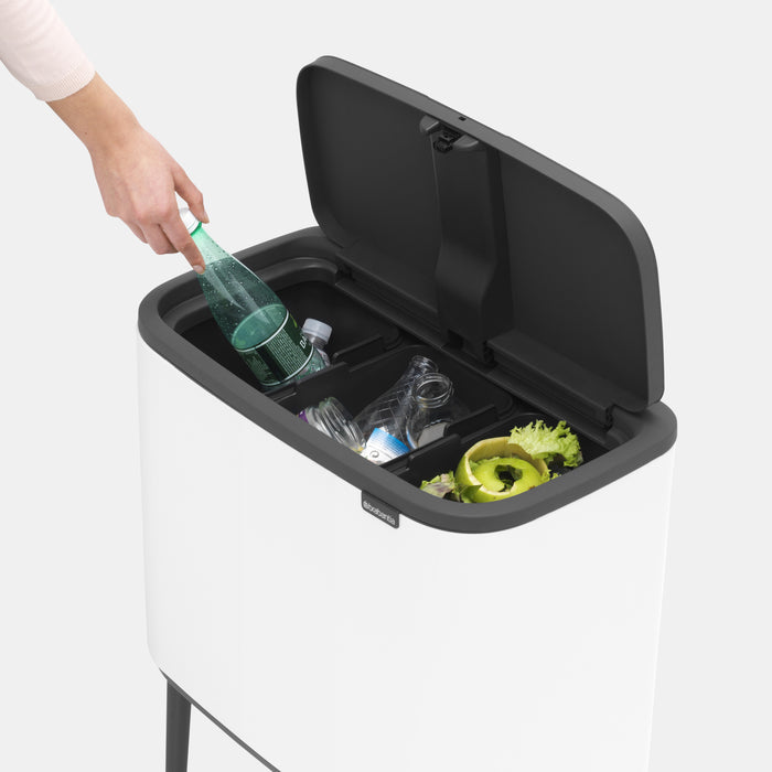 Brabantia Bo Touch Bin Afvalemmer 3 x 11 L  - Wit