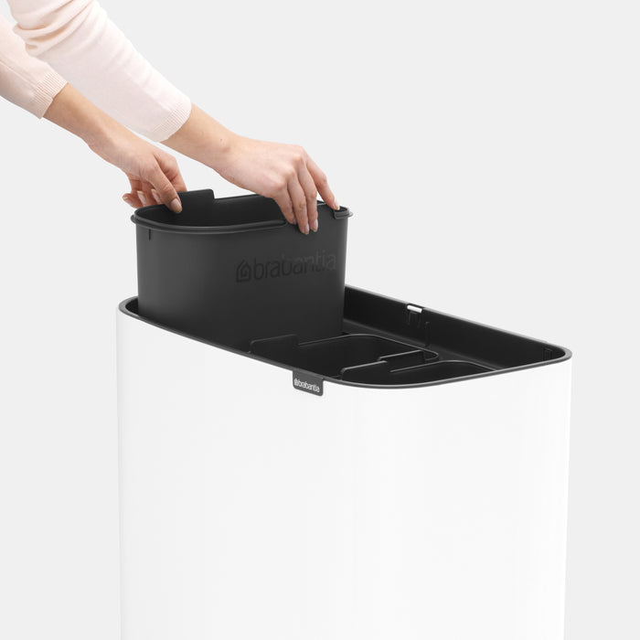 Brabantia Bo Touch Bin Afvalemmer 3 x 11 L  - Wit