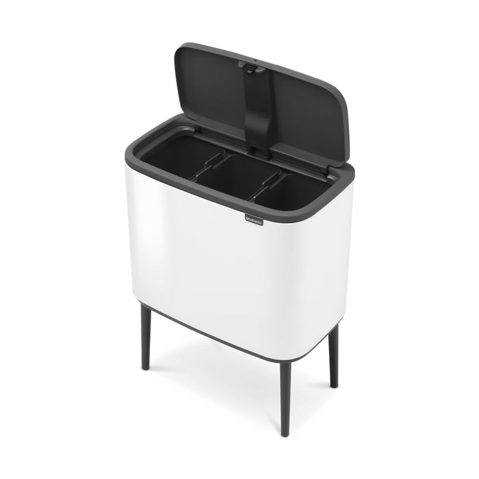 Brabantia Bo Touch Bin Afvalemmer 3 x 11 L  - Wit