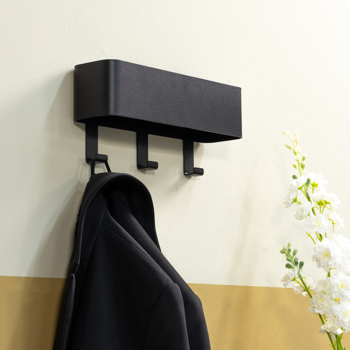 Spinder Design Dax Play 3 Wandkapstok H 12 cm - Zwart