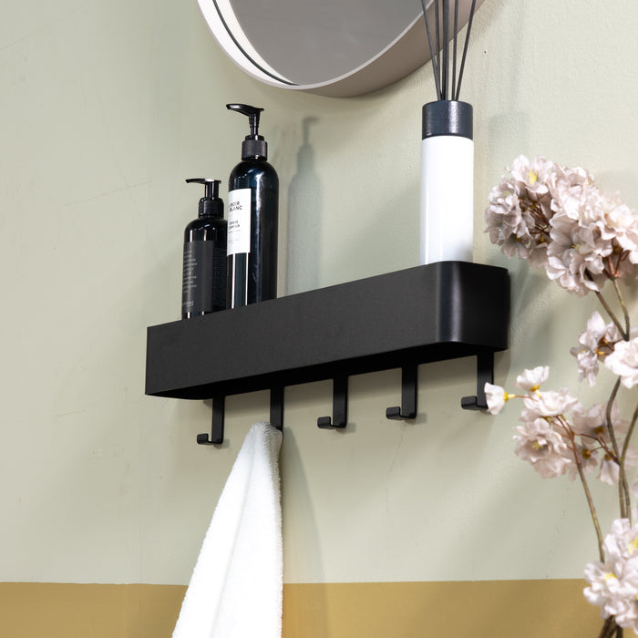 Spinder Design Dax Play 5 Wandkapstok H 12 cm - Zwart