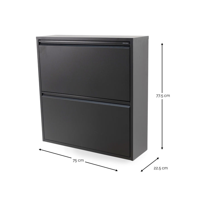 Spinder Design Billy 2 Schoenenkast - Zwart