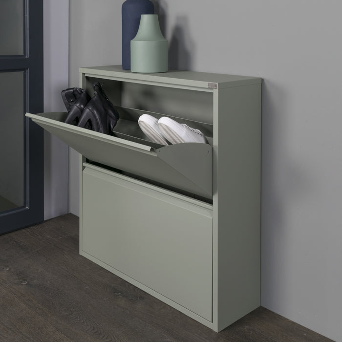 Spinder Design Billy 2 Schoenenkast - Lichtgroen