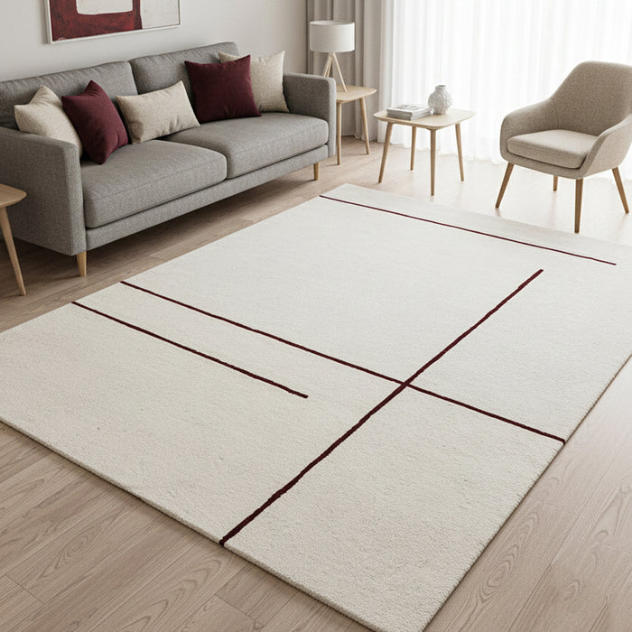 by fonQ Line Vloerkleed 170 x 240 cm - Rood