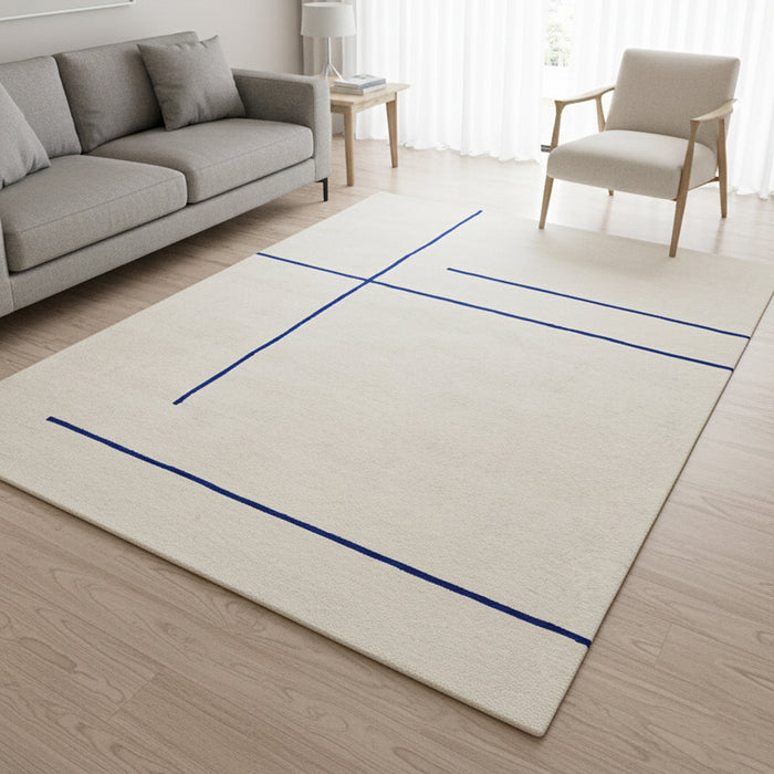 by fonQ Line Vloerkleed 200 x 300 cm - Blauw