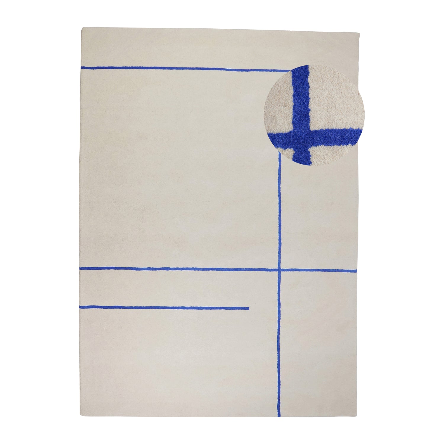 by fonQ Line Vloerkleed 200 x 300 cm - Blauw