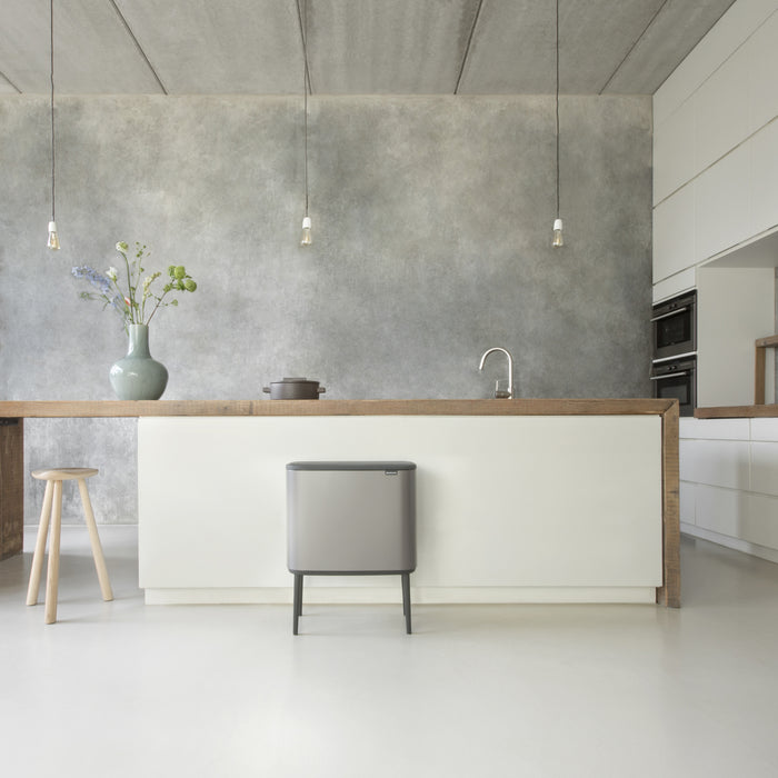 Brabantia Bo Touch Bin Afvalemmer 3 x 11 L - Platinum