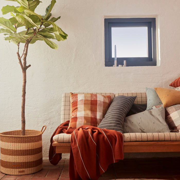 OYOY Grid Circle Vloerkleed - Off white