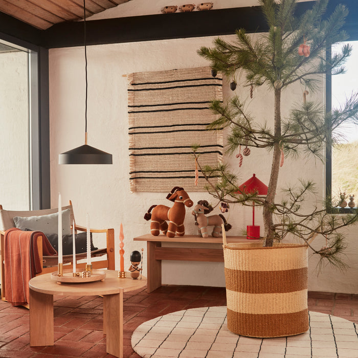 OYOY Grid Circle Vloerkleed - Off white