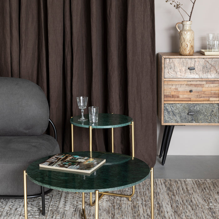 by fonQ basic Chique Salontafel Ø 70 cm - Groen