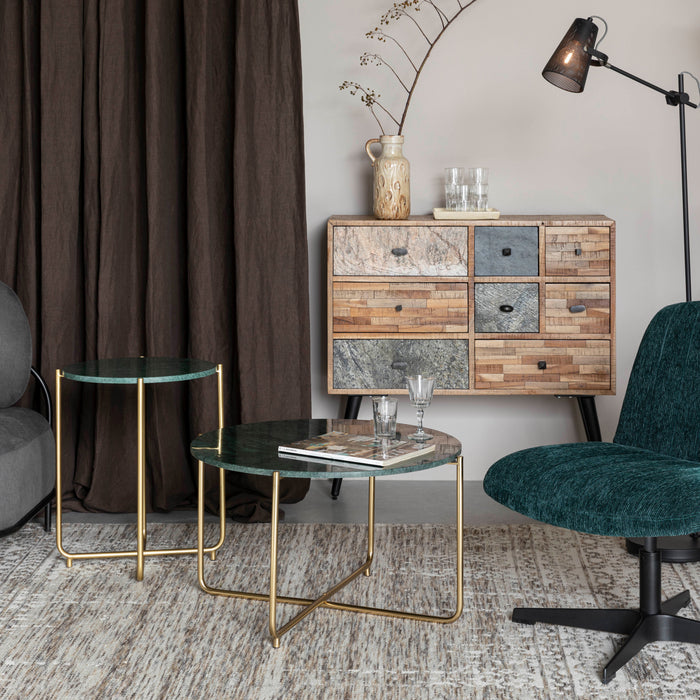 by fonQ basic Chique Salontafel Ø 70 cm - Groen