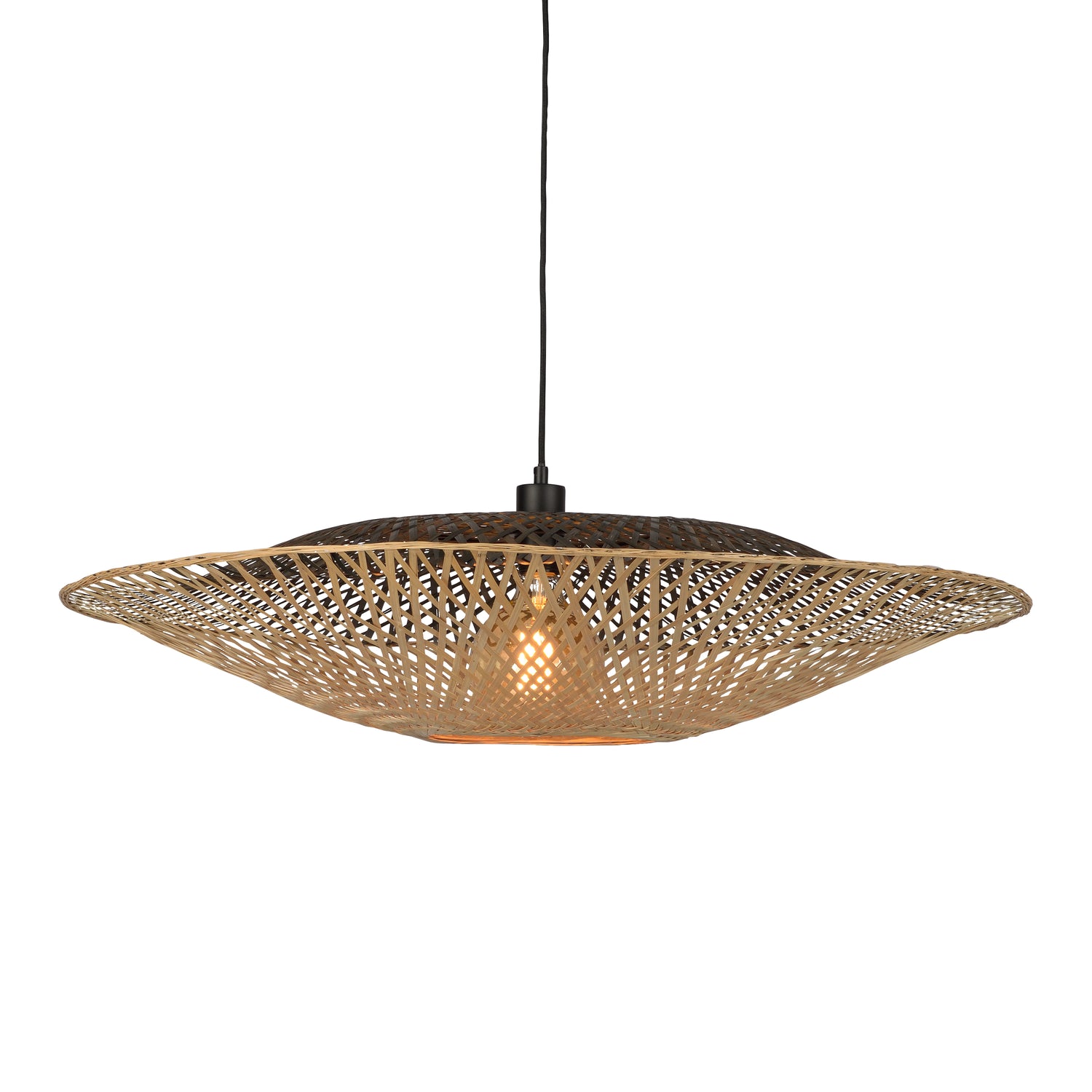 GOOD&MOJO Kalimantan Hanglamp Plat - Ø87cm - Naturel