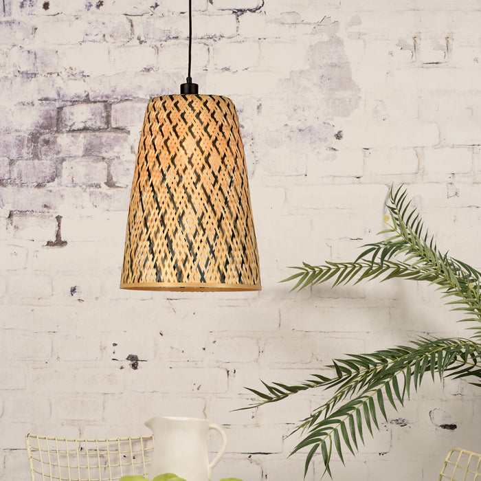 GOOD&MOJO Kalimantan Hanglamp Langwerpig - Ø34cm - Naturel