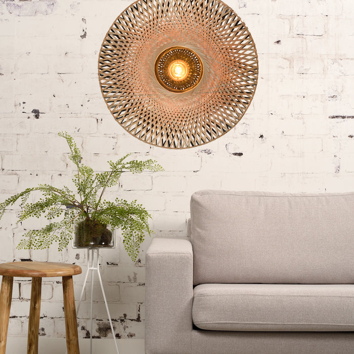 GOOD&MOJO Kalimantan Wandlamp Rond - Ø87cm - Naturel
