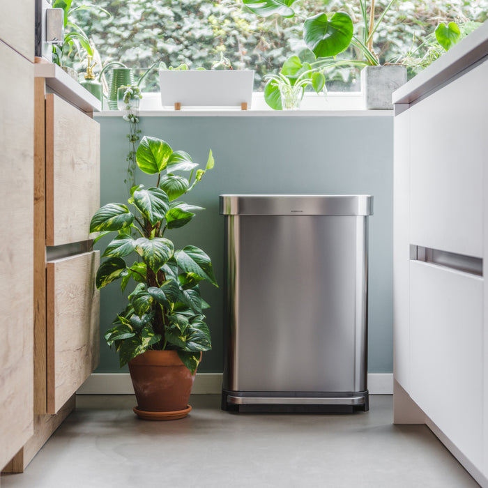 Simplehuman Rectangular Liner Pocket Pedaalemmer 45 Liter