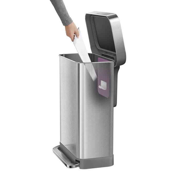 Simplehuman Rectangular Liner Pocket Pedaalemmer 45 Liter