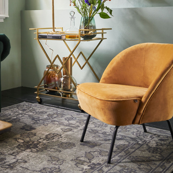 WOOOD Vogue Fauteuil - Leder Zwart