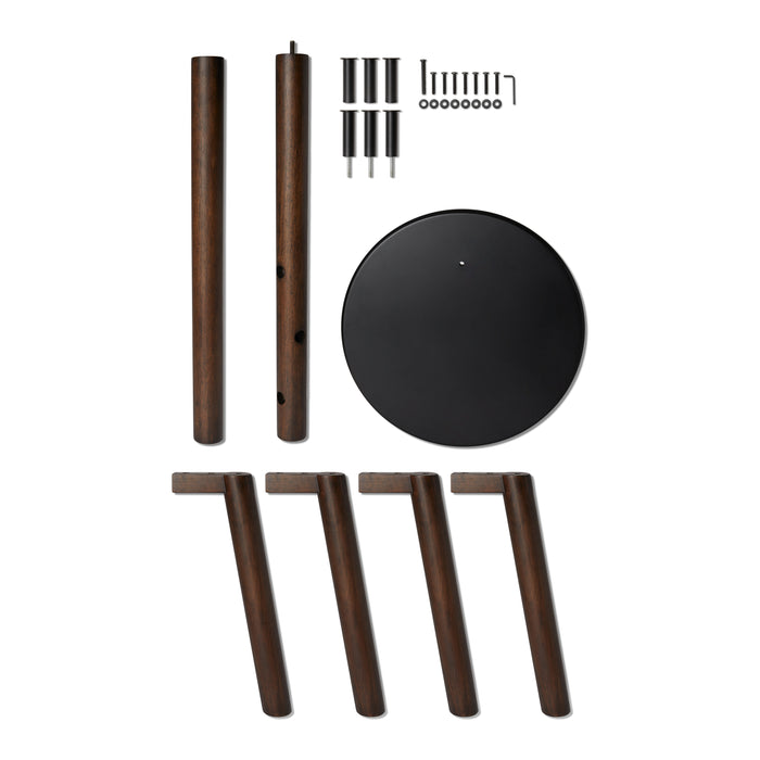 Umbra Pillar Kapstok met Kruk - Zwart/Walnoot