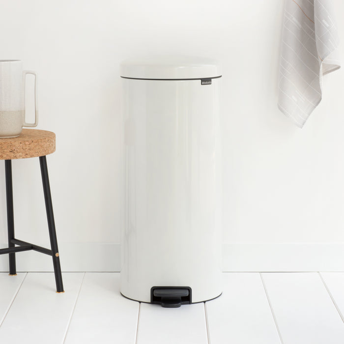Brabantia NewIcon Pedaalemmer, 30 liter, kunststof binnenemmer - White