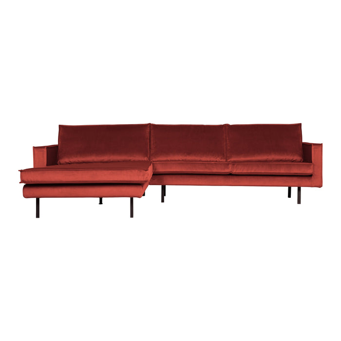 WOOOD Rodeo Chaise Longue Links - Velvet -  Chestnut