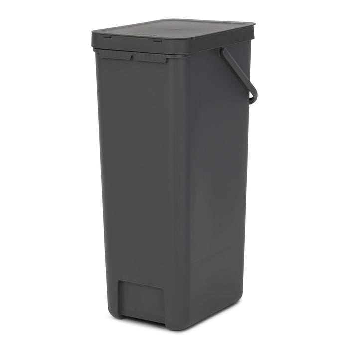Brabantia Sort & Go Afvalemmer 40 L - Donkergrijs